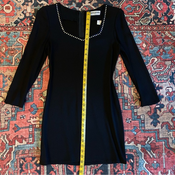 Vintage Sonia Rykiel rhinestone cocktail mini dress, size 38 Small/Medium - Picture 5 of 11